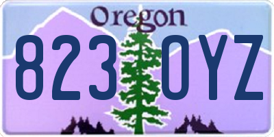 OR license plate 823OYZ