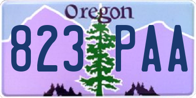OR license plate 823PAA