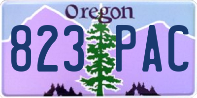 OR license plate 823PAC