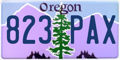 OR license plate 823PAX