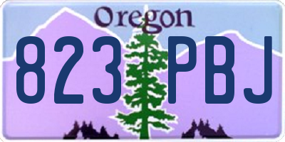 OR license plate 823PBJ