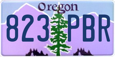 OR license plate 823PBR