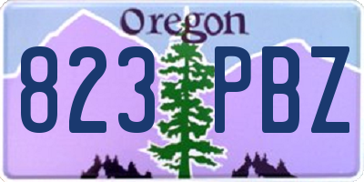 OR license plate 823PBZ