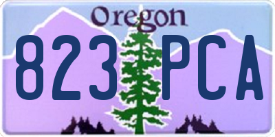 OR license plate 823PCA
