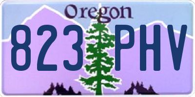 OR license plate 823PHV