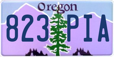 OR license plate 823PIA