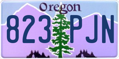 OR license plate 823PJN