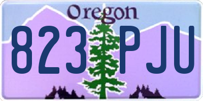 OR license plate 823PJU