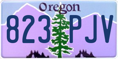 OR license plate 823PJV