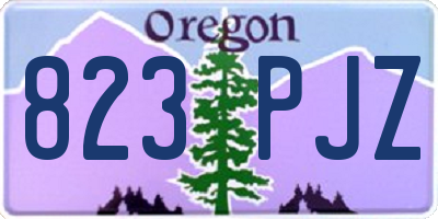 OR license plate 823PJZ