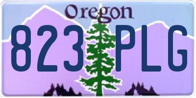 OR license plate 823PLG