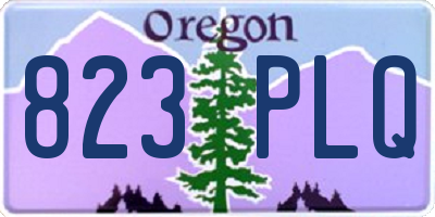 OR license plate 823PLQ