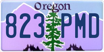 OR license plate 823PMD