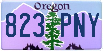 OR license plate 823PNY