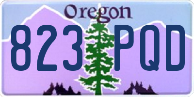 OR license plate 823PQD