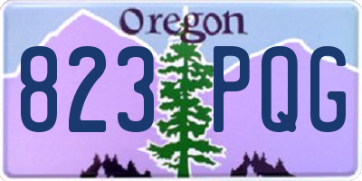 OR license plate 823PQG