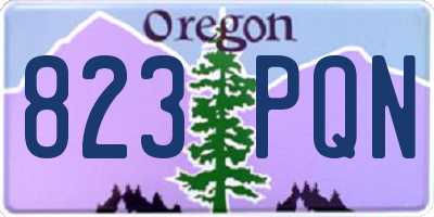 OR license plate 823PQN