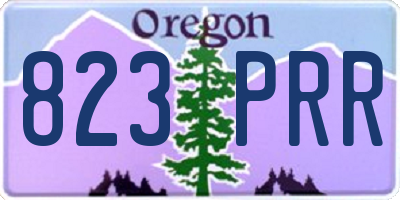 OR license plate 823PRR