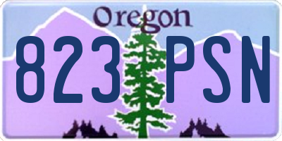 OR license plate 823PSN