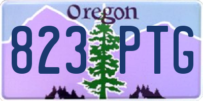 OR license plate 823PTG
