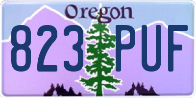 OR license plate 823PUF