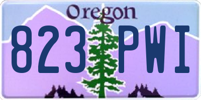 OR license plate 823PWI