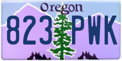 OR license plate 823PWK