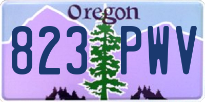 OR license plate 823PWV
