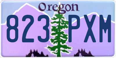 OR license plate 823PXM