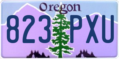 OR license plate 823PXU