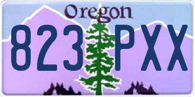 OR license plate 823PXX