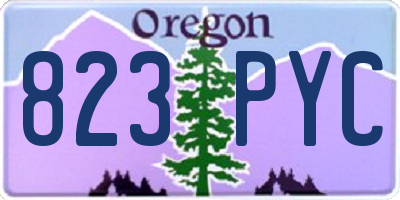 OR license plate 823PYC