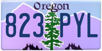 OR license plate 823PYL