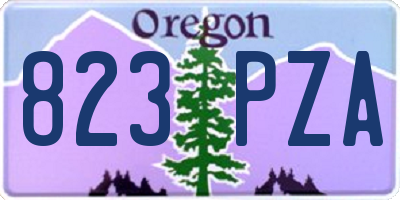 OR license plate 823PZA