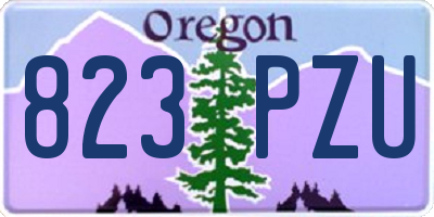 OR license plate 823PZU