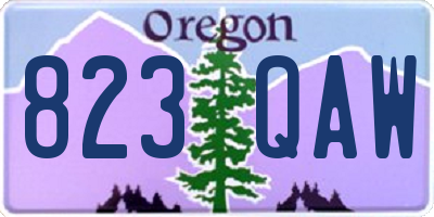 OR license plate 823QAW