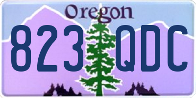 OR license plate 823QDC