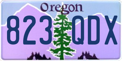 OR license plate 823QDX