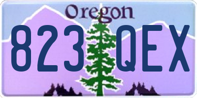 OR license plate 823QEX