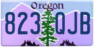 OR license plate 823QJB
