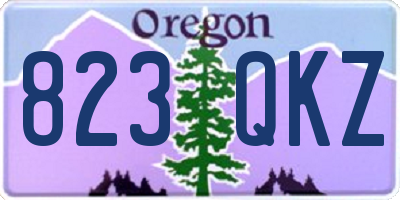 OR license plate 823QKZ