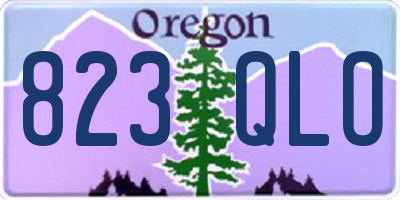 OR license plate 823QLO