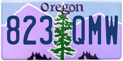 OR license plate 823QMW