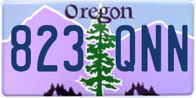 OR license plate 823QNN