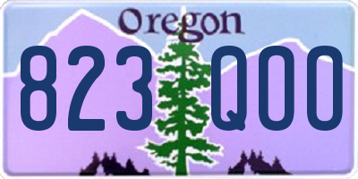 OR license plate 823QOO