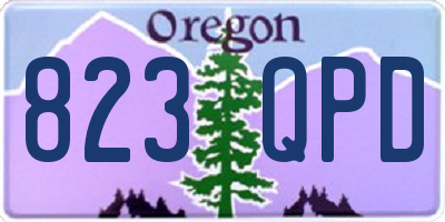 OR license plate 823QPD