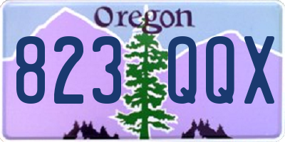 OR license plate 823QQX