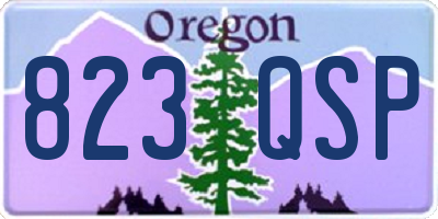 OR license plate 823QSP