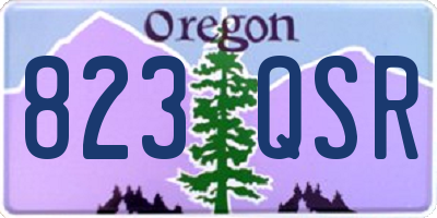 OR license plate 823QSR