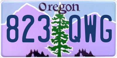 OR license plate 823QWG